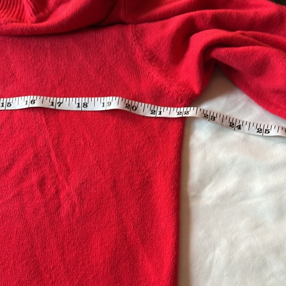 Sherry Taylor Cowl Neck Bell Sleeves Red Sweater Size 2XL EUC - Picture 7 of 8